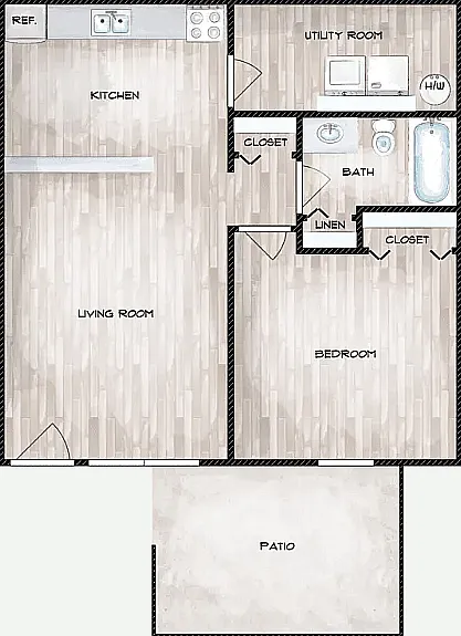 1 Bedroom Floorplan 1 Bedroom Floorplan