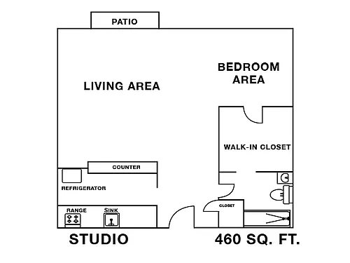 Floor plan Studio - 1st Flr