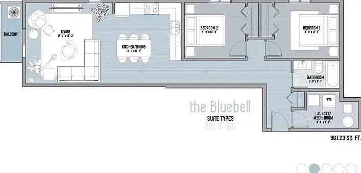 2 bed, 1.0 bath, 900 sqft, $1,470 — Photo 2