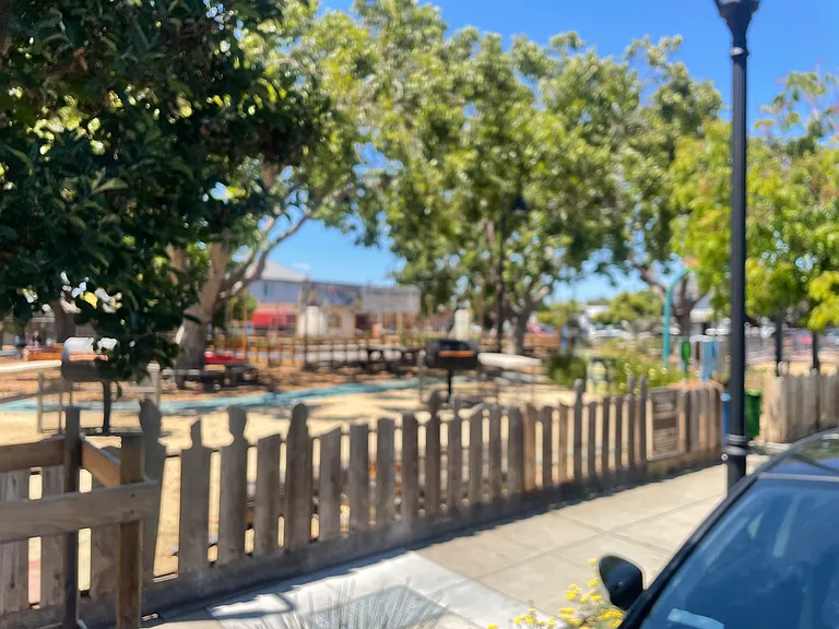 Park and playground front of the house