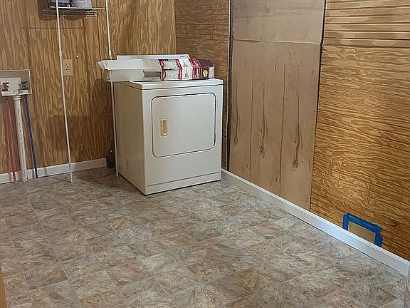 Laundry room floor is new