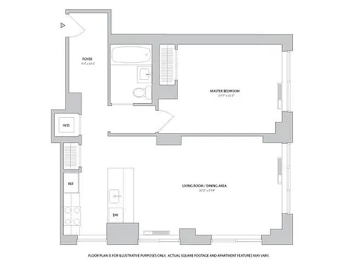 Floor plan 1X1 - A25