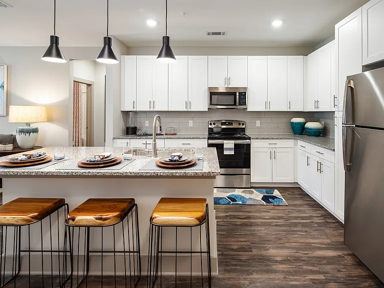 Kitchen with island bar