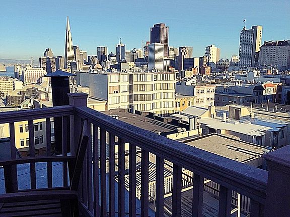 Shared rooftop balcony view