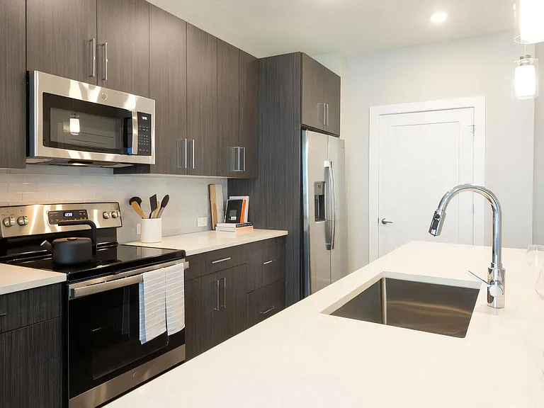 Large Kitchen with Stainless Steel Appliances