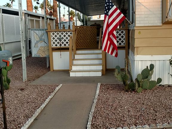 Large, partially enclosed porch