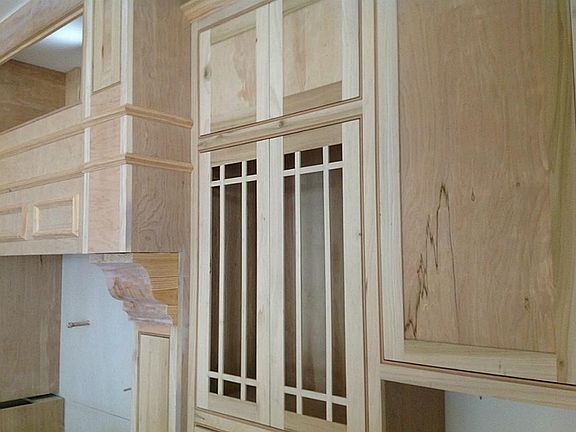 Kitchen - a close -up so you will appreciate the fine quality of the custom site-built cabinetry. Southern Green takes extra special pride in the quality of their finishes!