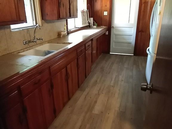 Kitchen with new vinyl flooring