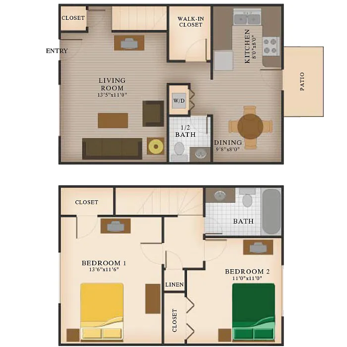 Floor plan B1 Townhome