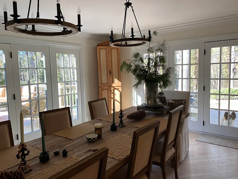 10-13 foot dining table for eating, entertaining, or working.