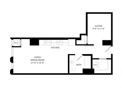 Floor plan Studio