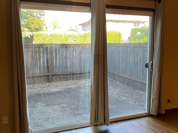 Slider to full fenced backyard patio