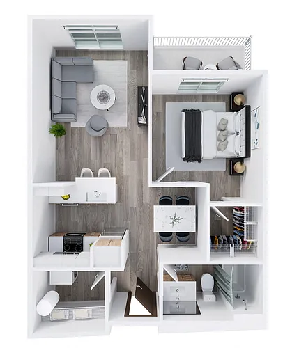 Floor plan 1X1 F