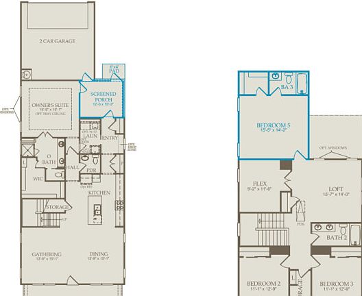 Floorplan Level 1 and Floorplan Level 2