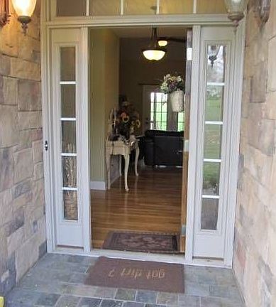 Stone entryway.