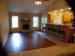 Spacious living/dining, open to kitchen. 