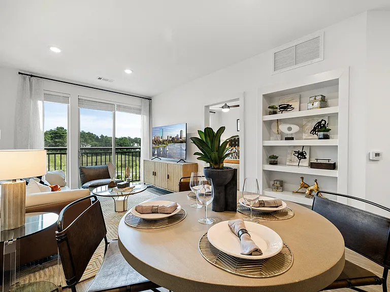 Select residences offer select features like floor to ceiling windows and built-in bookshelves