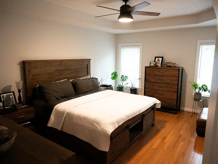 Shown with a King sized bed.