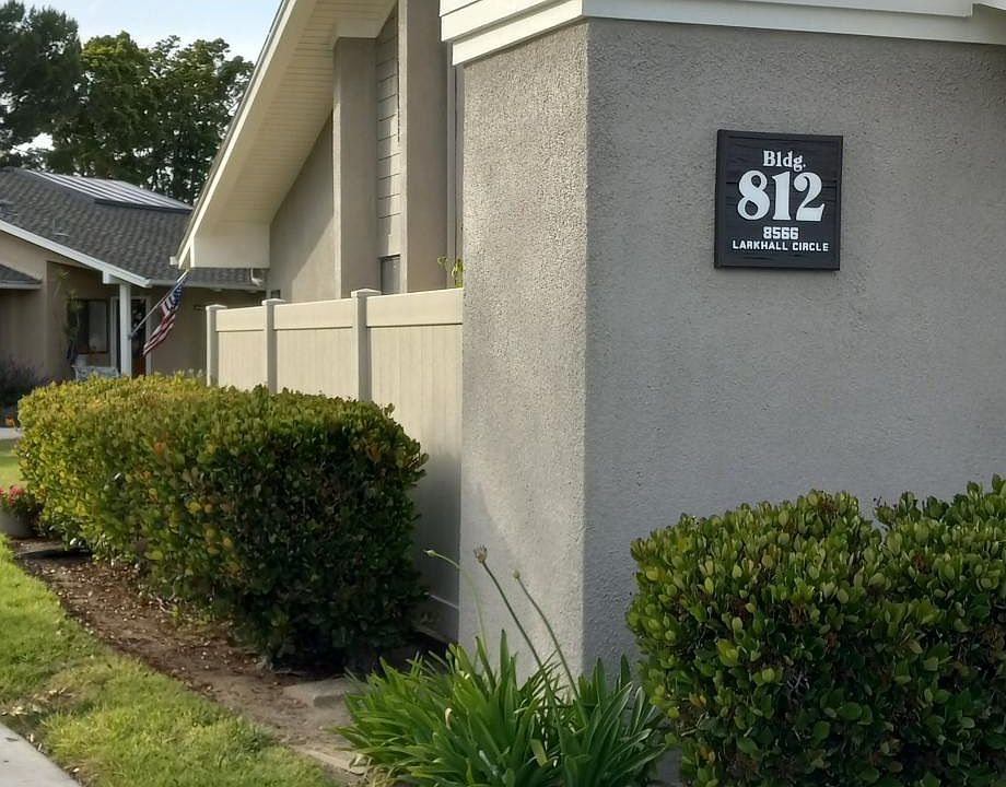 Front of unit with visible patio