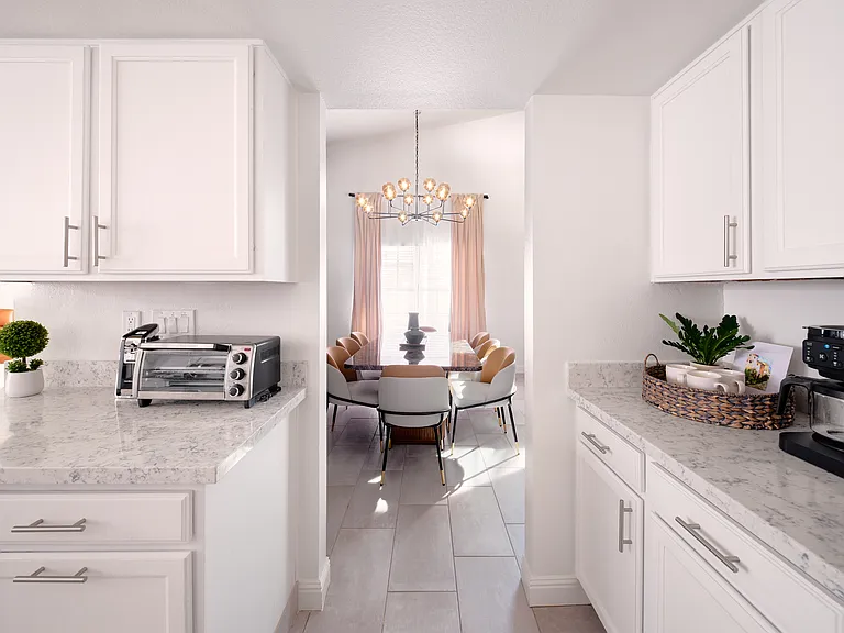 Kitchen opens to 2 dining rooms