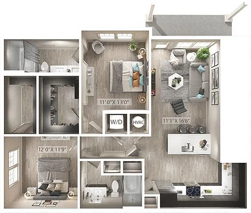 Floor plan Superior (B1-1A)