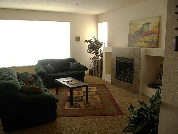 Living room with gas fireplace
