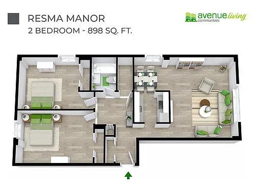 Floor plan - 1 Bedroom