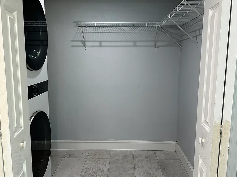 master walk in closet and washer / dryer