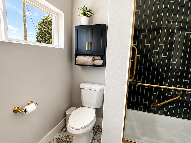 Bathroom starter supplies available. Toilet paper is provided for the duration of your stay.