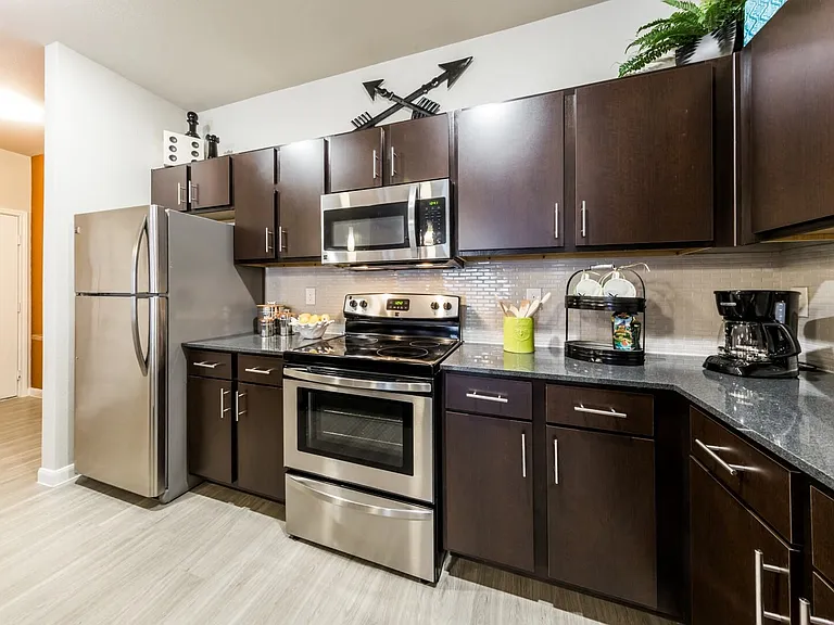 Stainless Steel Appliances & Stove & Microwave