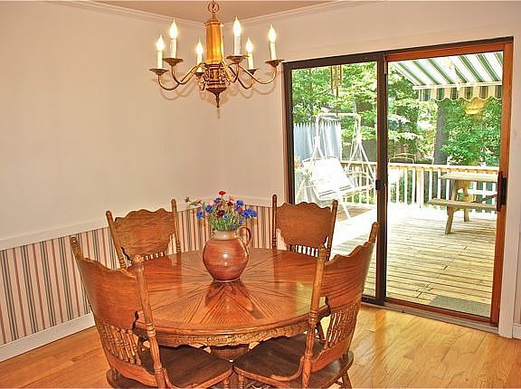Dining room looking out on deck