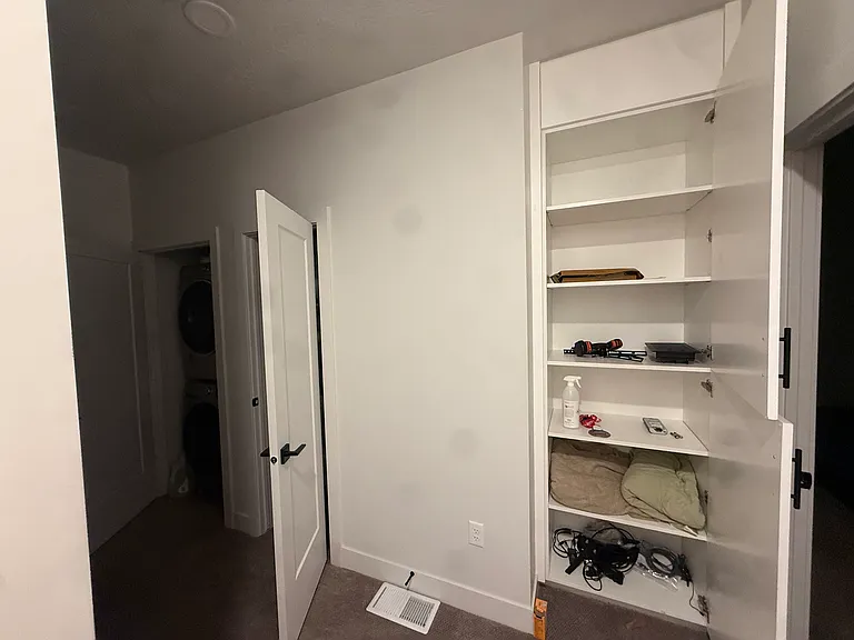 Washer/Dryer and storage closets - hallways between bedrooms on third floor
