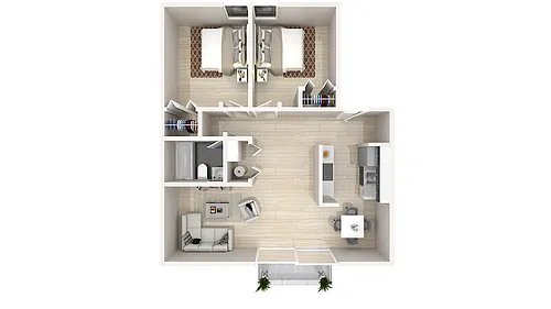 Floor plan 2 X 1