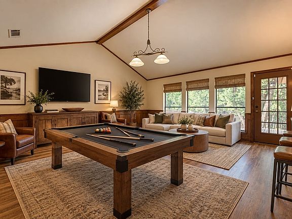 Digitally staged game room