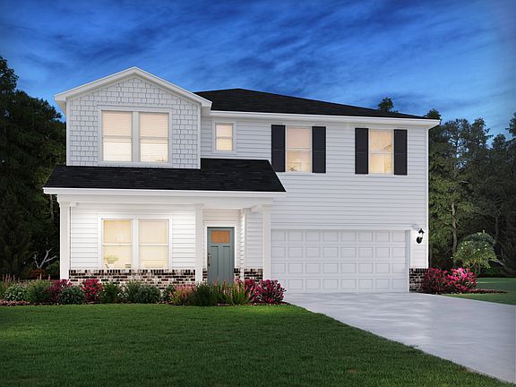 Taylorsville front exterior rendering at a Meritage Homes community in Raleigh, NC.
