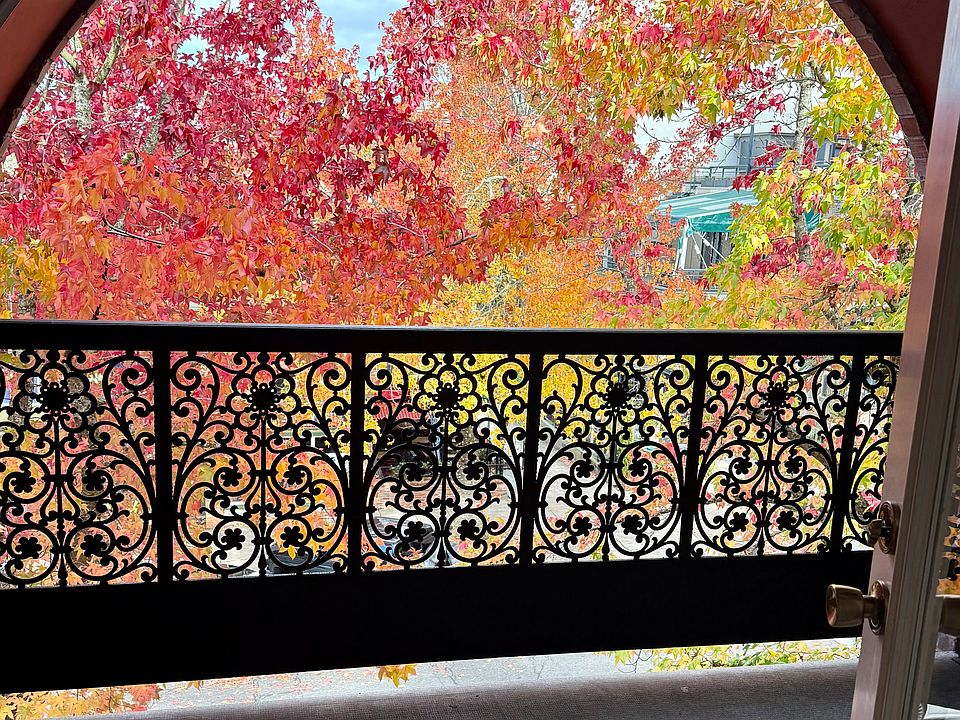 Beautiful iron work on your own private balcony overlooking downtown Fairhaven