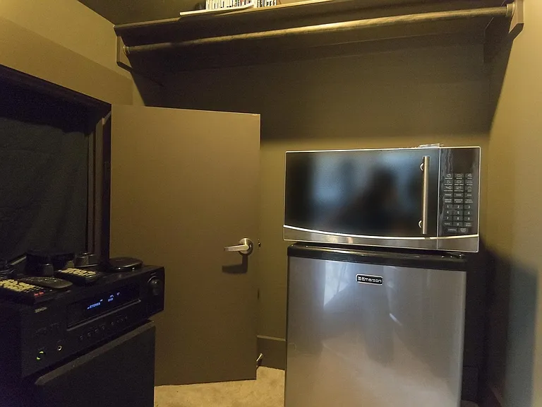 Upstairs theater closet