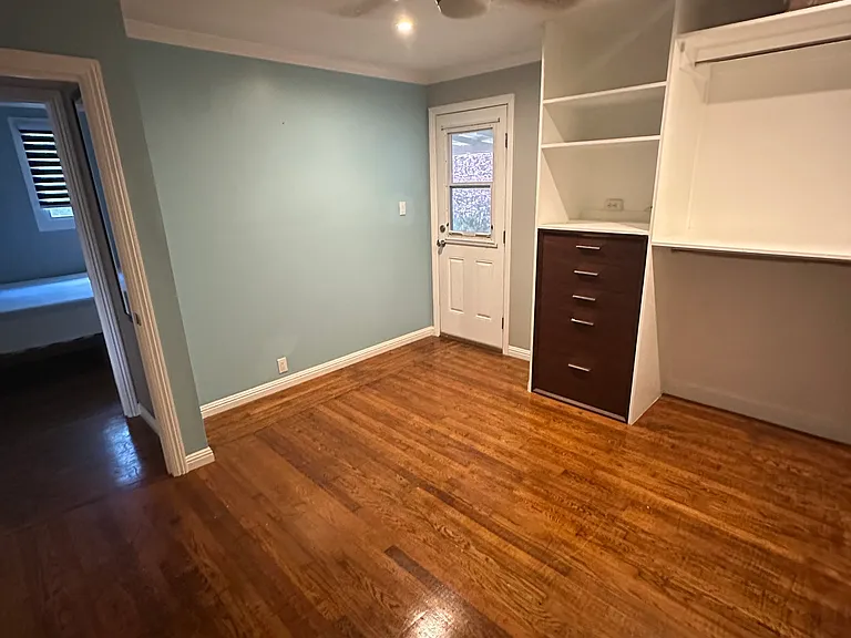 bedroom 2. With door to back porch