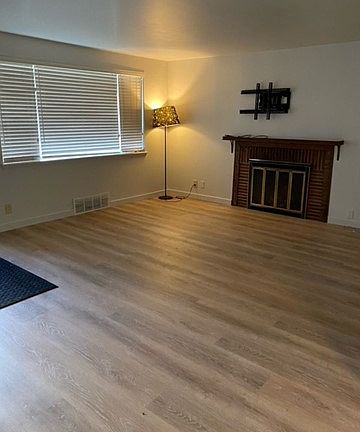 family room with new flooring