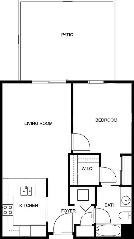 1 bed, 1.0 bath, 656 sqft, $3,600 — Photo 3