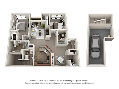 Floor plan B4 + Garage - Reno