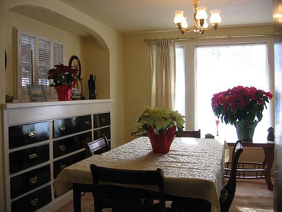 Dining Room with Built-Ins & new carpet