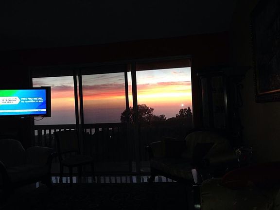 Sunset from the living room.