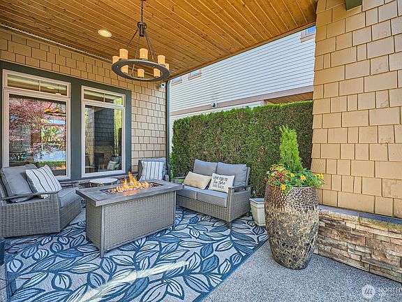 Relax on your covered front patio>