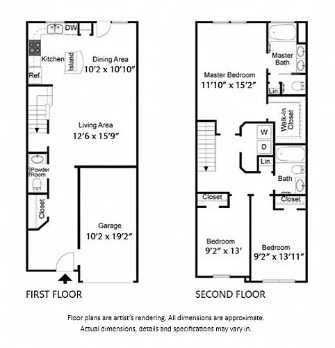 Floor plan THE LANCASTER TOWNHOME