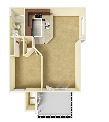 Floor plan 1x1a-P