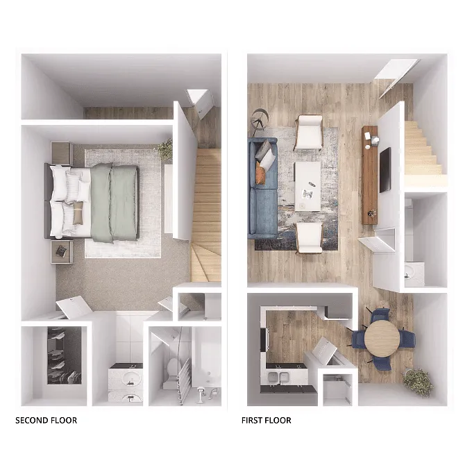 Floor plan A2 - 1Bed, 1Bath