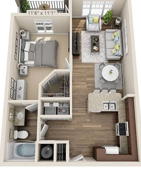 1 Bedroom | 1 Bath | 698 SF 1 Bedroom | 1 Bath | 698 SF