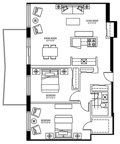 Floor plan 35 Brock - Plan C