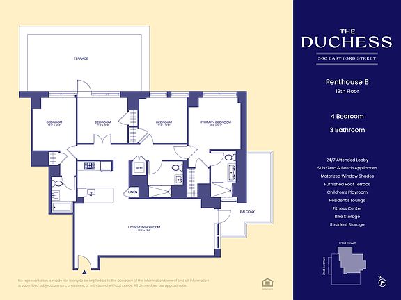 2nd image of 300 E 83rd St #Penthouse 19b